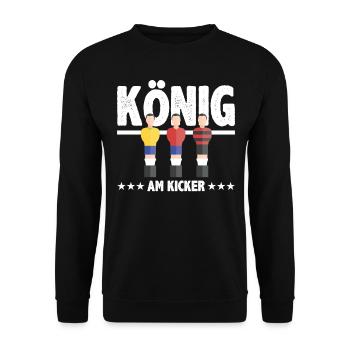 Tischkicker Tischfußball Tischfußballer Geschenk - Unisex Pullover - Schwarz - Vorne - Alina (178cm) & Michal (187cm)