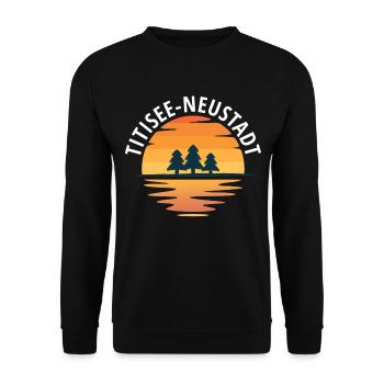 Titisee Neustadt souvenir Black Forest Baden - Unisex Sweatshirt - black - Front - Alina (178cm) & Michal (187cm)