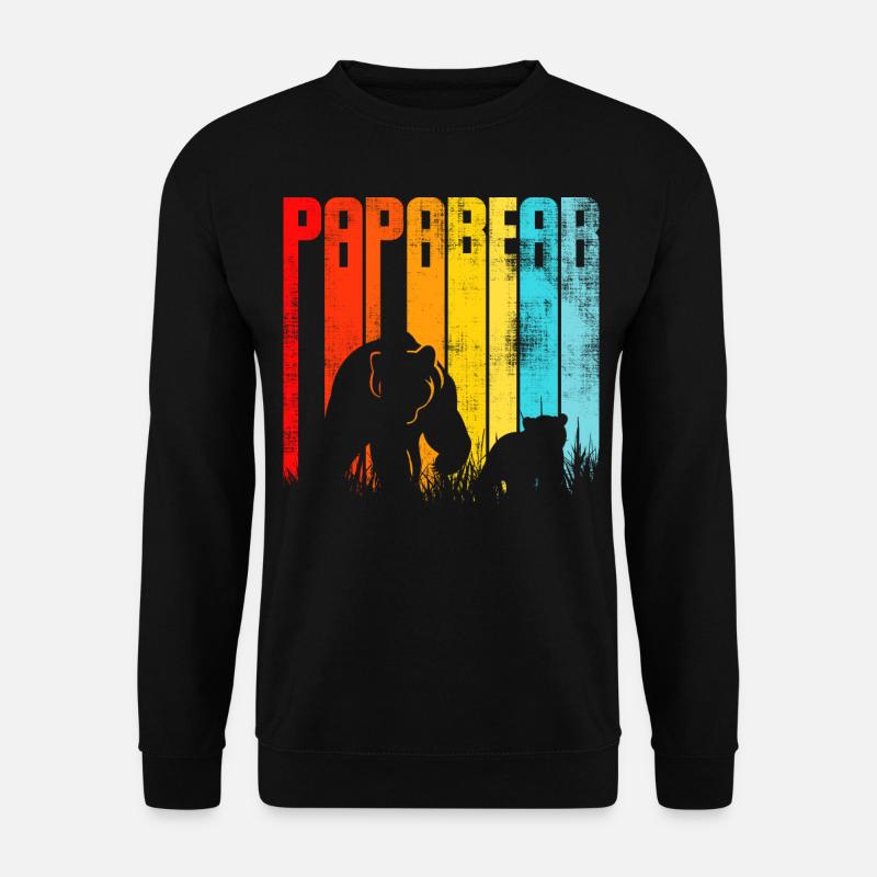 PAPA Rainbow Bear Silhouette - Unisex Sweatshirt - black