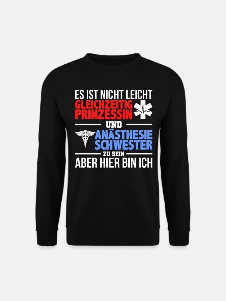 Anästhesie Pflegekraft Krankenpflege Geschenk - Unisex Pullover - Schwarz