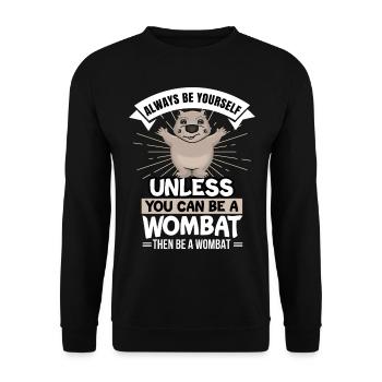 Wombat - Sweat-shirt Unisexe - noir - Devant - Alina (178cm) & Michal (187cm)