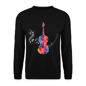 Violine - Unisex Pullover - Schwarz - Vorne - Alina (178cm) & Michal (187cm)