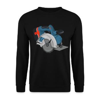 Circular saw Hand circular saw Battery Hand-held circular saw - Unisex Sweatshirt - black - Front - Alina (178cm) & Michal (187cm)