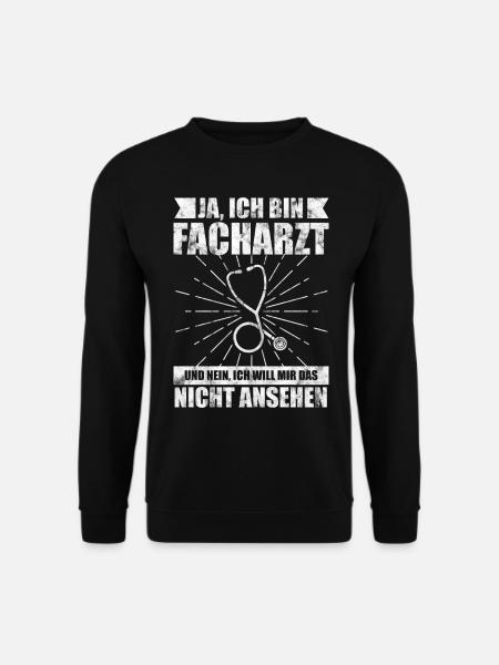 Arzt Facharzt Krankenhaus Geschenkidee - Unisex Pullover - Schwarz