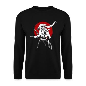 Samurai épée ninja japon guerrier bushi cadeau - Sweat-shirt Unisexe - noir - Devant - Alina (178cm) & Michal (187cm)