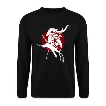 Samurai épée ninja japon guerrier bushi cadeau - Sweat-shirt Unisexe - noir - Devant - Alina (178cm) & Michal (187cm)