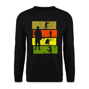 chasseur - Sweat-shirt Unisexe - noir - Devant - Alina (178cm) & Michal (187cm)