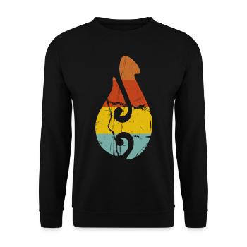 Tatouage langue maorie haka - Sweat-shirt Unisexe - noir - Devant - Alina (178cm) & Michal (187cm)