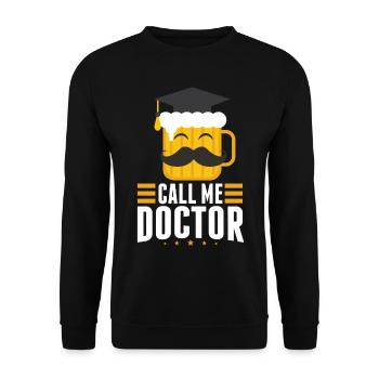 Doctor doctor graduation gift for graduation - Unisex Sweatshirt - black - Front - Alina (178cm) & Michal (187cm)