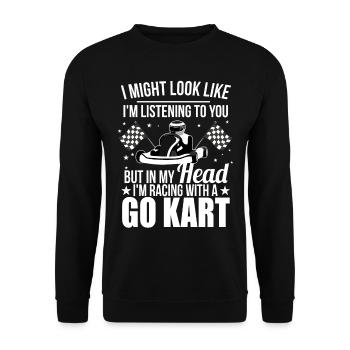T-shirt GoKart - Sweat-shirt Unisexe - noir - Devant - Alina (178cm) & Michal (187cm)