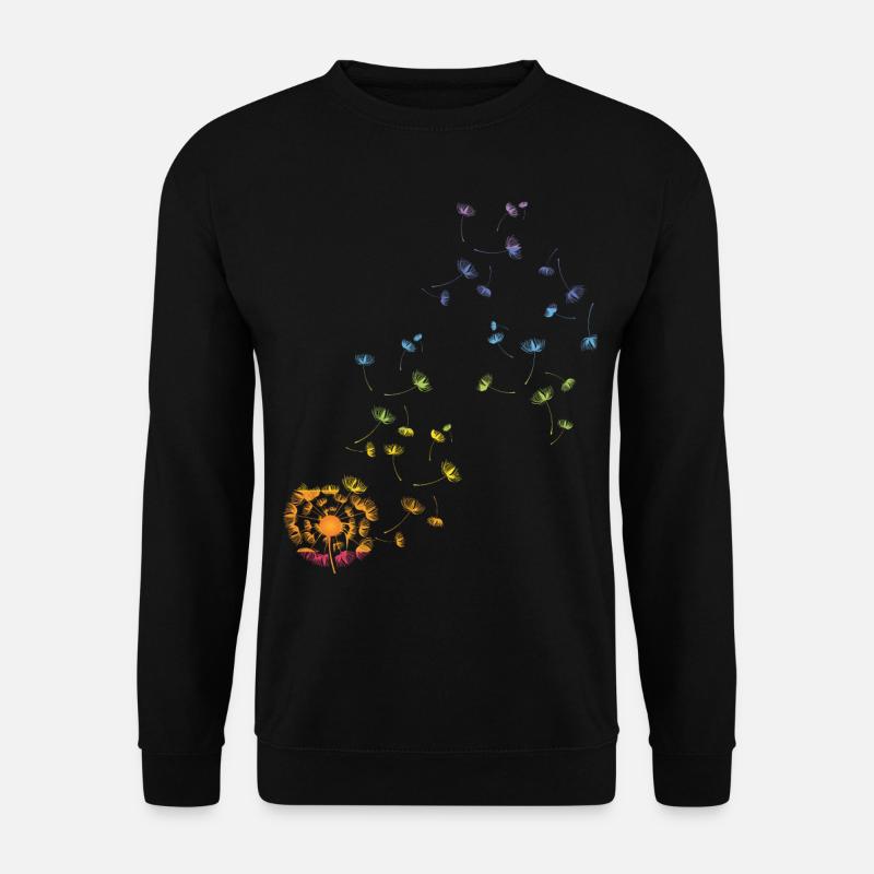 Pusteblume Blume des Lebens Löwenzahn Chakra - Unisex Pullover - Schwarz