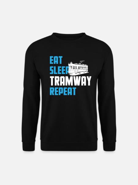 Eat. Sleep. Tramway. Repeat. - Unisex Sweatshirt - black