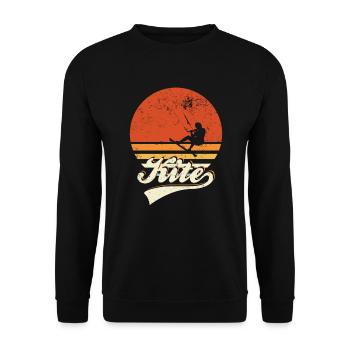 Kitesurf rétro - Sweat-shirt Unisexe - noir - Devant - Alina (178cm) & Michal (187cm)