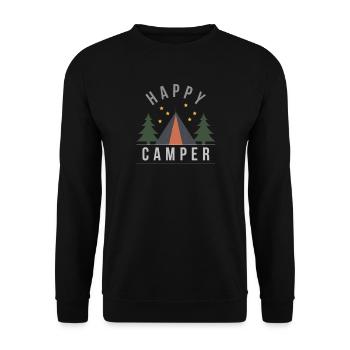 Campeur heureux - Sweat-shirt Unisexe - noir - Devant - Alina (178cm) & Michal (187cm)