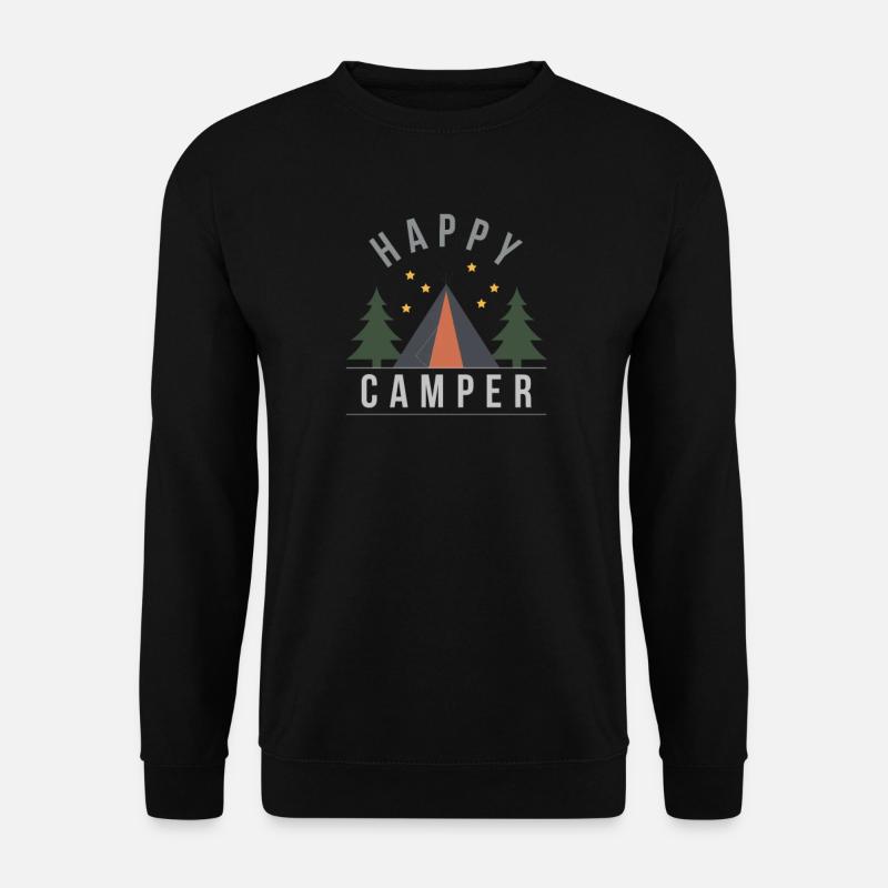 Happy Camper - Unisex Pullover - Schwarz
