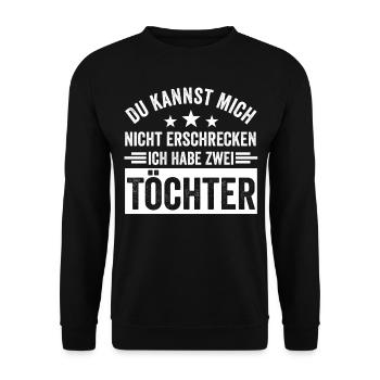Töchter Familie Mutter Vater Eltern - Unisex Pullover - Schwarz - Vorne - Alina (178cm) & Michal (187cm)