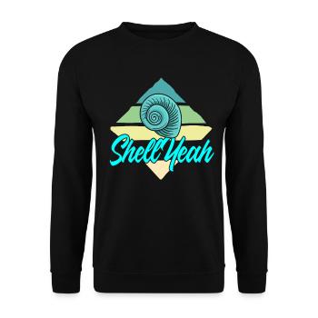 Shell yeah - Unisex Pullover - Schwarz - Vorne - Alina (178cm) & Michal (187cm)