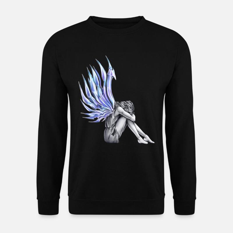 Angel Engel you are beautiful Flügel Wing fly - Unisex Pullover - Schwarz