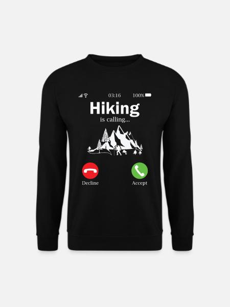 Bergwandern - Unisex Pullover - Schwarz