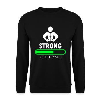 Fitness - Unisex Pullover - Schwarz - Vorne - Alina (178cm) & Michal (187cm)