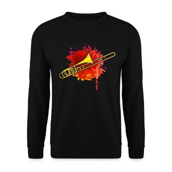 Trombone Instrument Brass Band Trombonist Gift - Sweat-shirt Unisexe - noir - Devant - Alina (178cm) & Michal (187cm)
