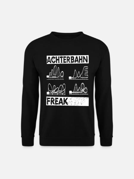 Achterbahn Rollercoaster Freizeitpark Geschenkidee - Unisex Pullover - Schwarz