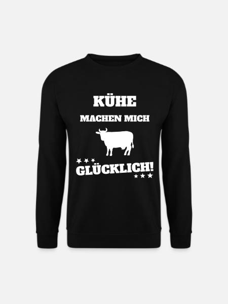 Kühe machen Glücklich - Unisex Pullover - Schwarz