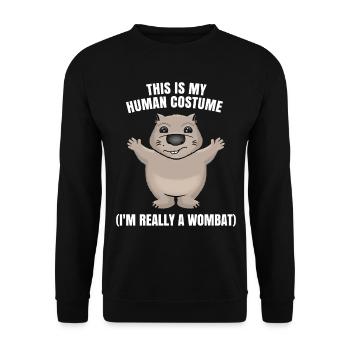 Wombat - Unisex Pullover - Schwarz - Vorne - Alina (178cm) & Michal (187cm)
