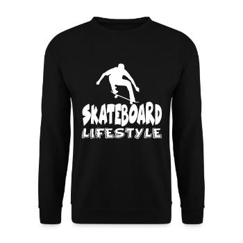 Skateboard kids - Unisex Sweatshirt - black - Front - Alina (178cm) & Michal (187cm)
