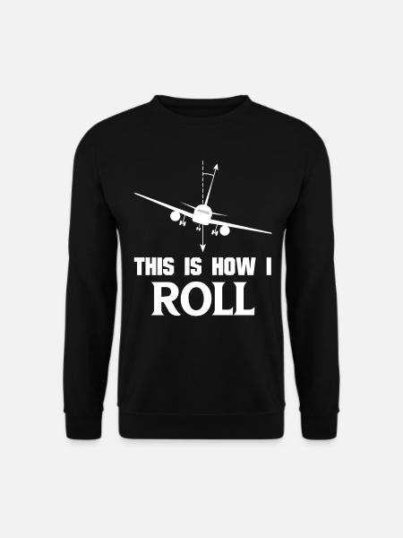 Piloten Flugzeug-Geschenkidee - Unisex Pullover - Schwarz
