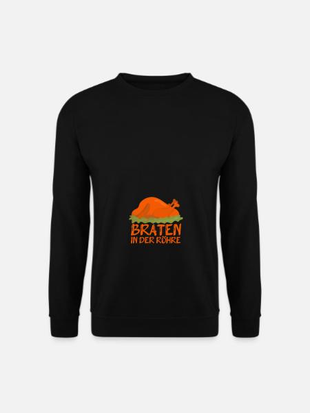 Schwangerschaft Braten Baby Schwanger Geschenk - Unisex Pullover - Schwarz
