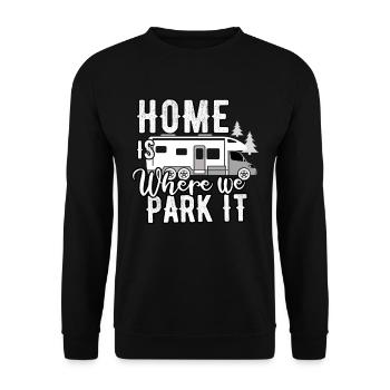 campeur - Sweat-shirt Unisexe - noir - Devant - Alina (178cm) & Michal (187cm)