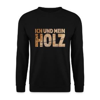 Tischler, Schreiner und Holz Handwerk Shirt - Unisex Pullover - Schwarz - Vorne - Alina (178cm) & Michal (187cm)