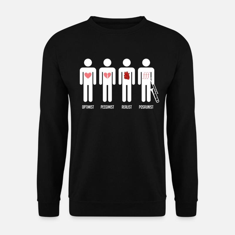 Posaunist | Posaune Noten Geschenk Posaunenspieler - Unisex Pullover - Schwarz