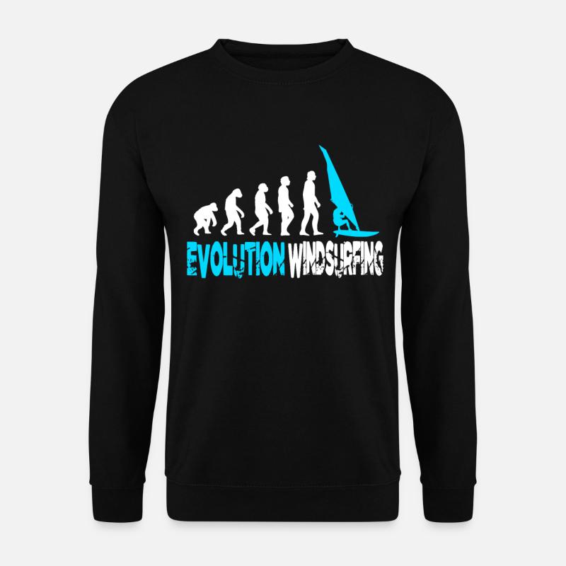 Windsurfing evolution - Unisex Sweatshirt - black