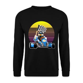 Kart racing go-kart arena gift - Unisex Sweatshirt - black - Front - Alina (178cm) & Michal (187cm)