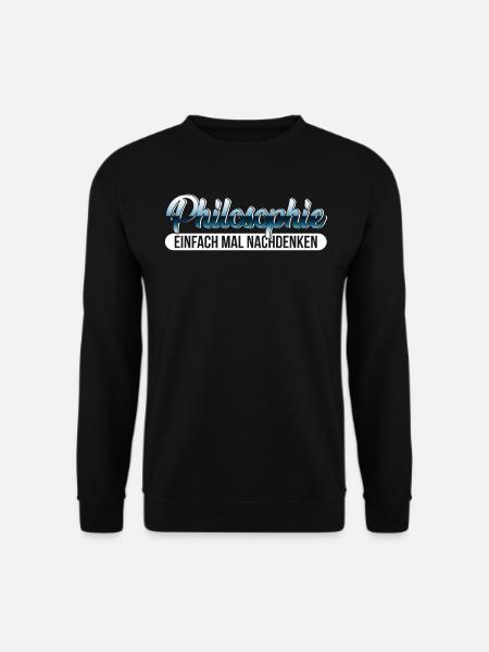 Philosophie Philosoph Philosophen Geschenk - Unisex Pullover - Schwarz