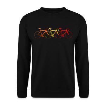 3 vélos colorés - Sweat-shirt Unisexe - noir - Devant - Alina (178cm) & Michal (187cm)