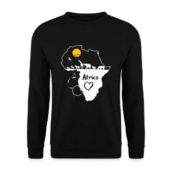 Afrique - Sweat-shirt Unisexe - noir - Devant - Alina (178cm) & Michal (187cm)