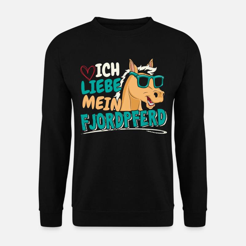 Norwegisches Fjordpferd | Norweger Pferd Liebe - Unisex Pullover - Schwarz