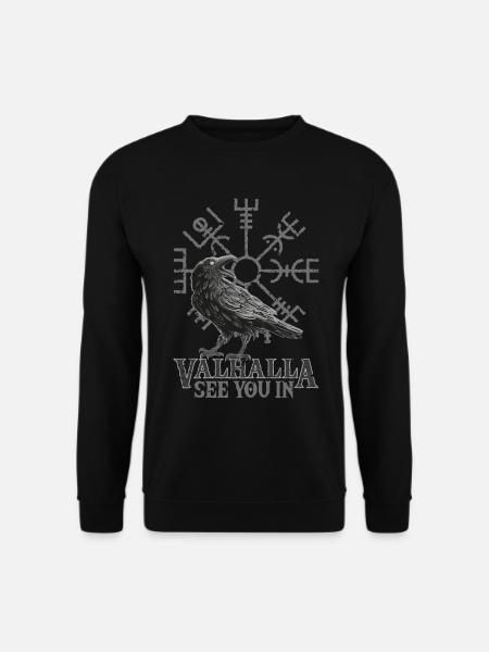 See you in Valhalla Design für Vikings Fans - Unisex Pullover - Schwarz