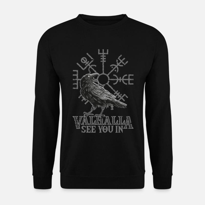 See you in Valhalla Design pour les fans de Vikings - Sweat-shirt Unisexe - noir