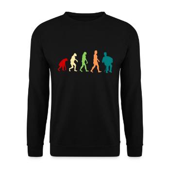 Evolution de l'accordéon - Sweat-shirt Unisexe - noir - Devant - Alina (178cm) & Michal (187cm)