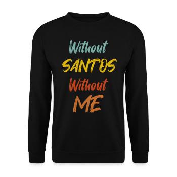 Santos - Unisex Sweatshirt - black - Front - Alina (178cm) & Michal (187cm)