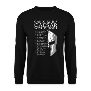 Ancient history Gaius Julius Caesar Helm world tour - Unisex Sweatshirt - black - Front - Alina (178cm) & Michal (187cm)