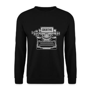 Cadeau vintage créatif de machine à écrire - Sweat-shirt Unisexe - noir - Devant - Alina (178cm) & Michal (187cm)