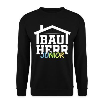 Client junior child kids son gift - Unisex Sweatshirt - black - Front - Alina (178cm) & Michal (187cm)