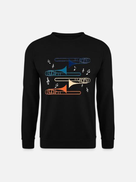 Posaune Trombone Volksmusik Geschenk - Unisex Pullover - Schwarz