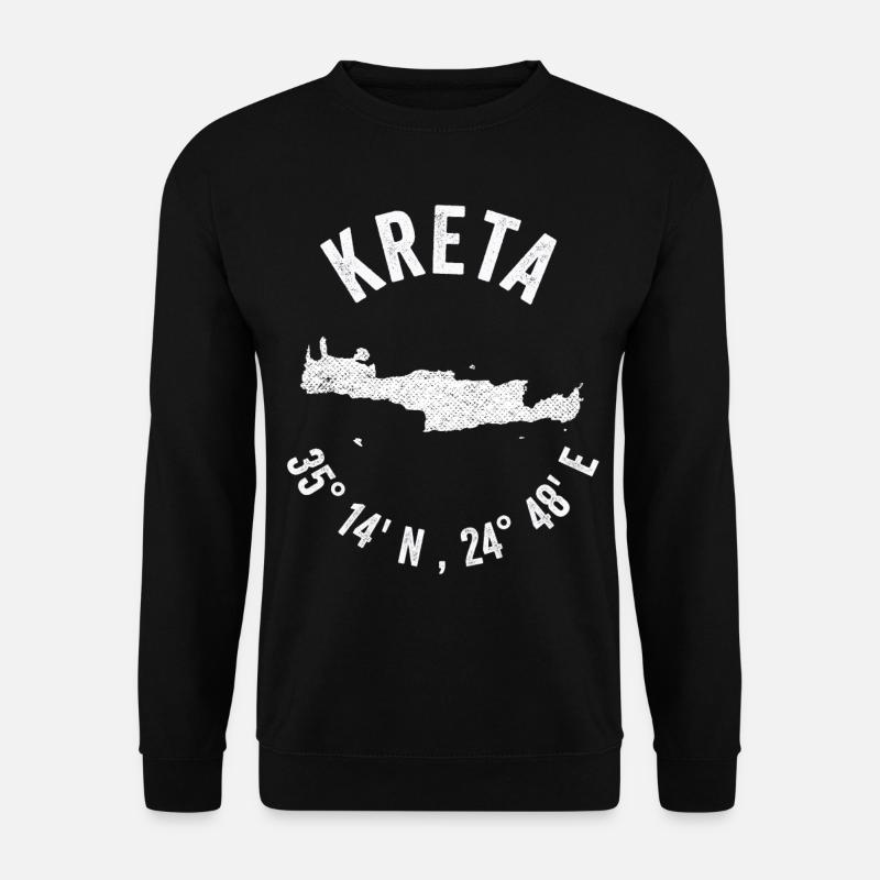 Griechenland Kreta Insel Urlaub Reise Tourist - Unisex Pullover - Schwarz