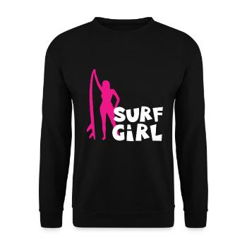Fille de surf - Sweat-shirt Unisexe - noir - Devant - Alina (178cm) & Michal (187cm)